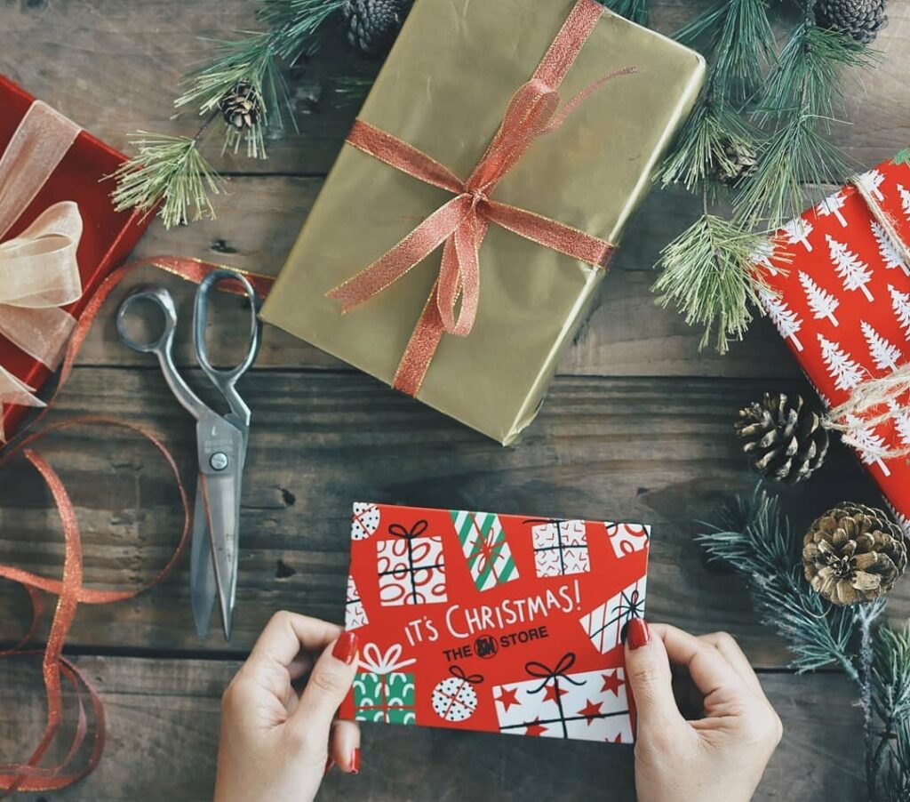 Gold wrapped present