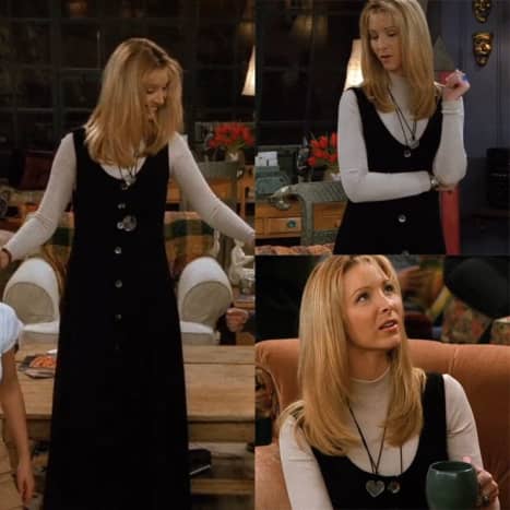 Phoebe-Buffay-Tshirt-under-Dress