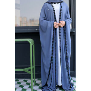 monochrome open abaya