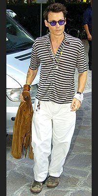 Johnny Depp striped shirt
