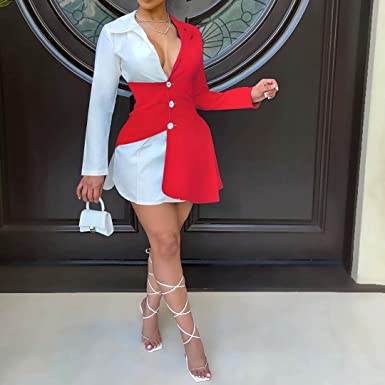 shirtdress red and white