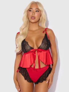 sexy black and red nigh dress