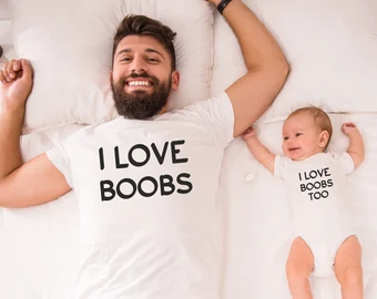 Funny dad-daughter outfit