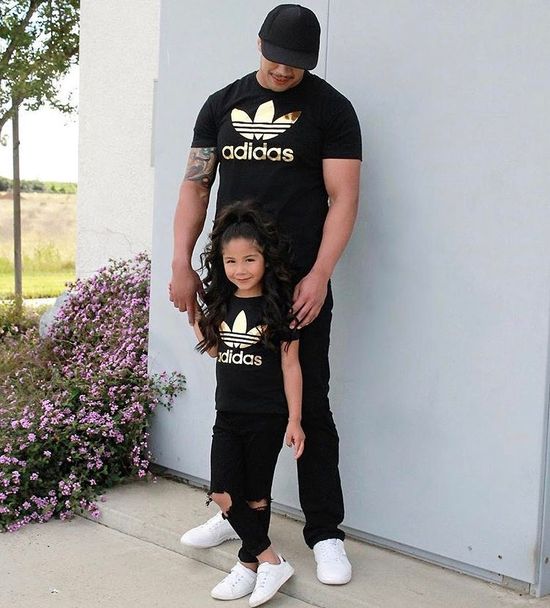 addidas dad daughter outfit