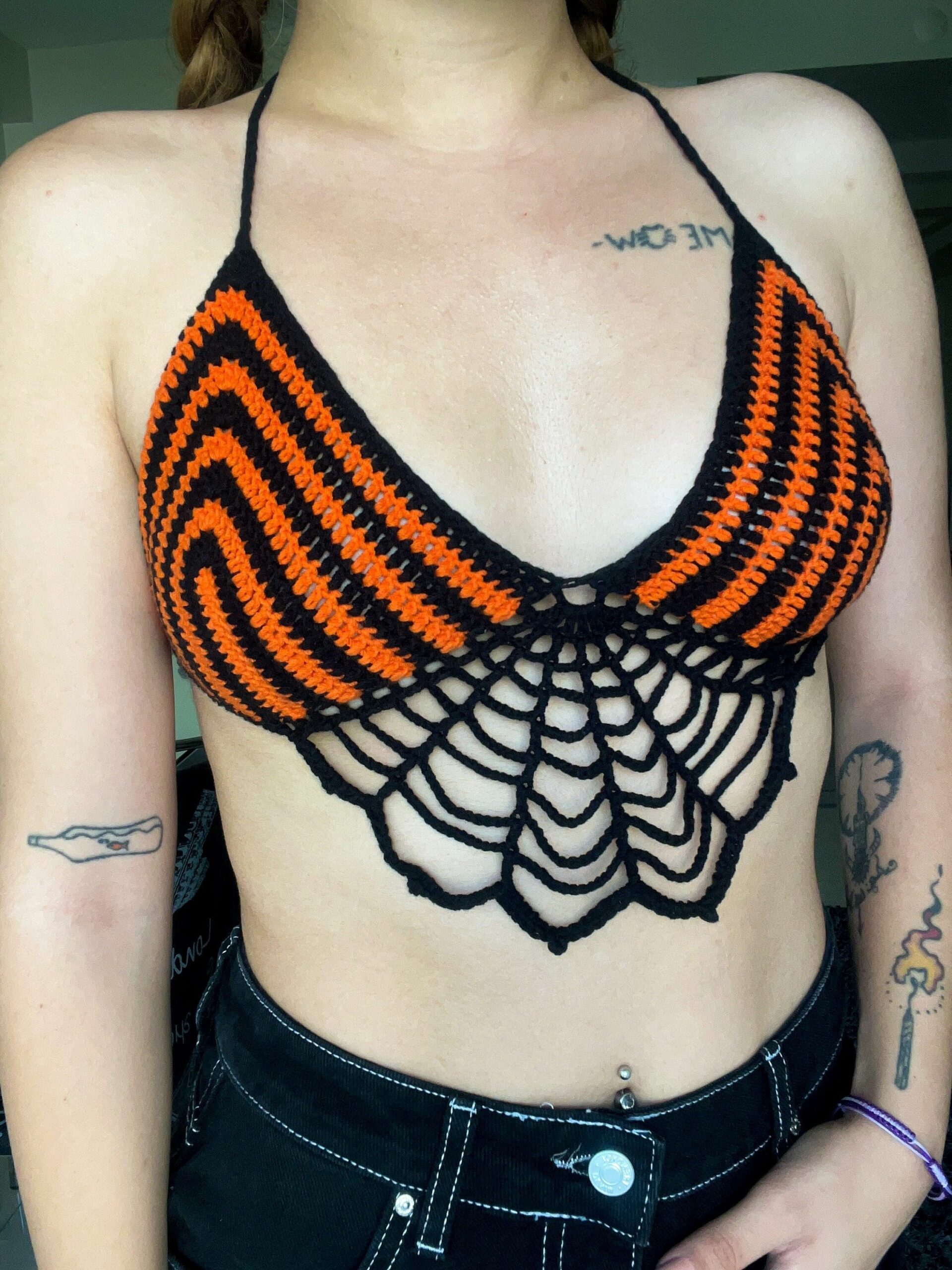 Crochet Bralette Knitted Top