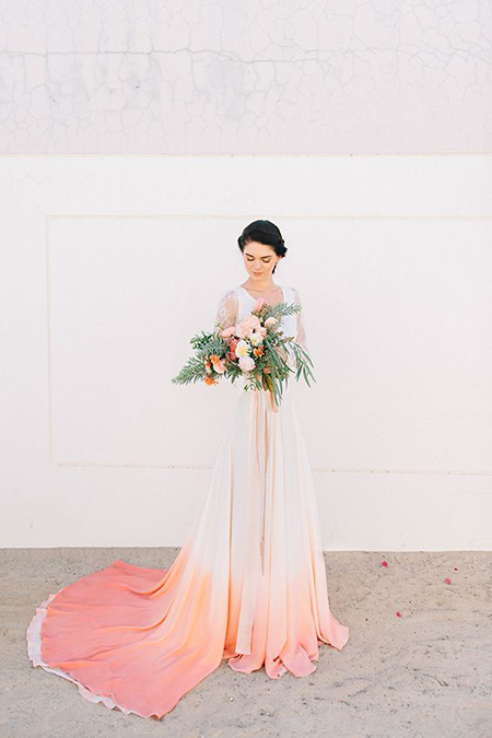 Have You Considered a Dip-Dyed Wedding Gown?