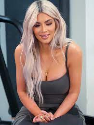 Platinum blond celebrity hairstyle