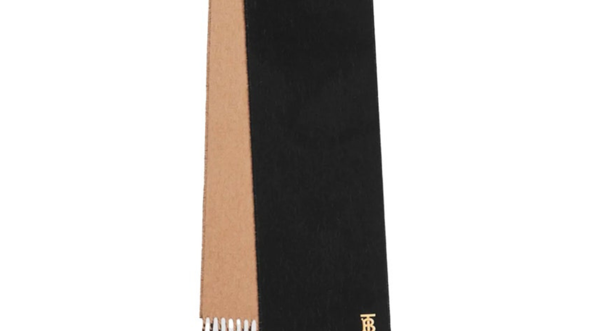 Burberry reversible monogram cashmere scarf