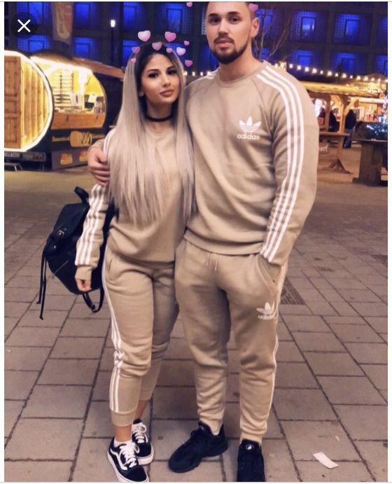 4. Matching tracksuits with a pair of sneakers