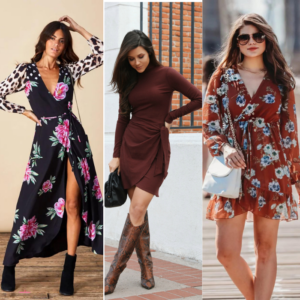 A wrap dress and ankle boots Wrap dresses: Sassy Outfits 2024