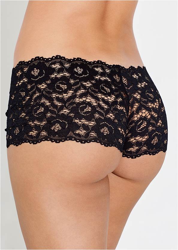 sexy lace black boyshort panties 