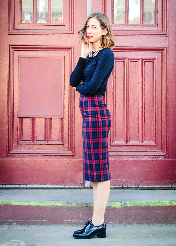 pencil skirt and ankle boots
