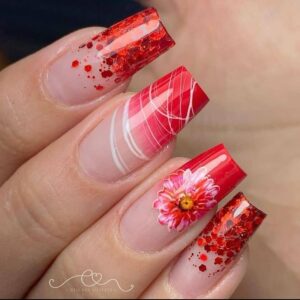 red sexy nails/hot nails/chinese new year nails
