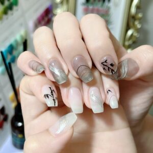 White French Tip Nails fancy nails 