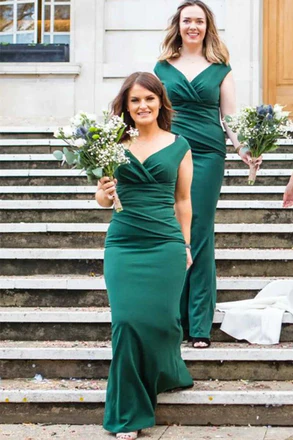 fancy Satin Bridesmaid Dresses