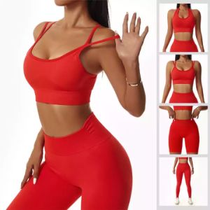 sexy red Biker Shorts Outfit