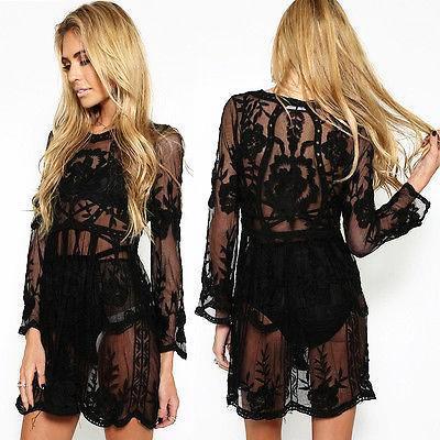 sexy lace Crochet dresses