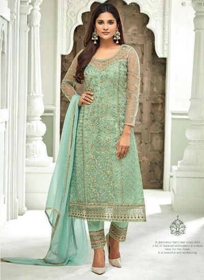 Designer Net Churidar suits