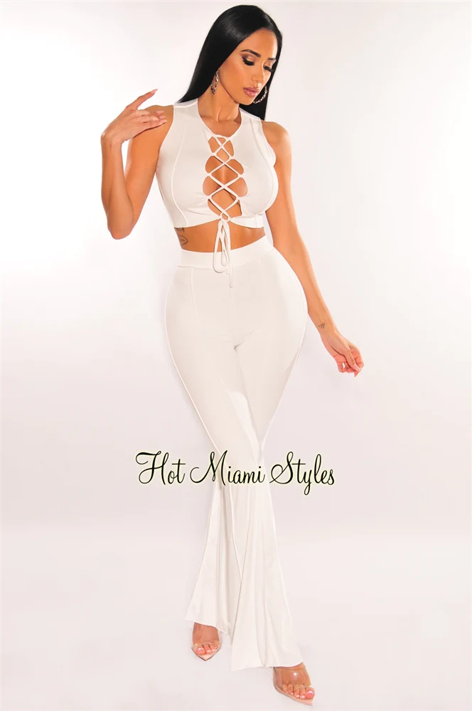 White Palazzo Pants sexy
