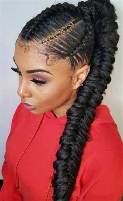  High Braided Ponytail