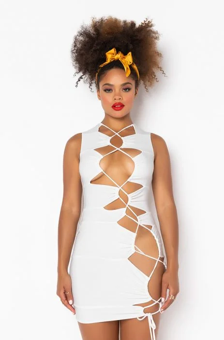white cut out dress sexy and comfy