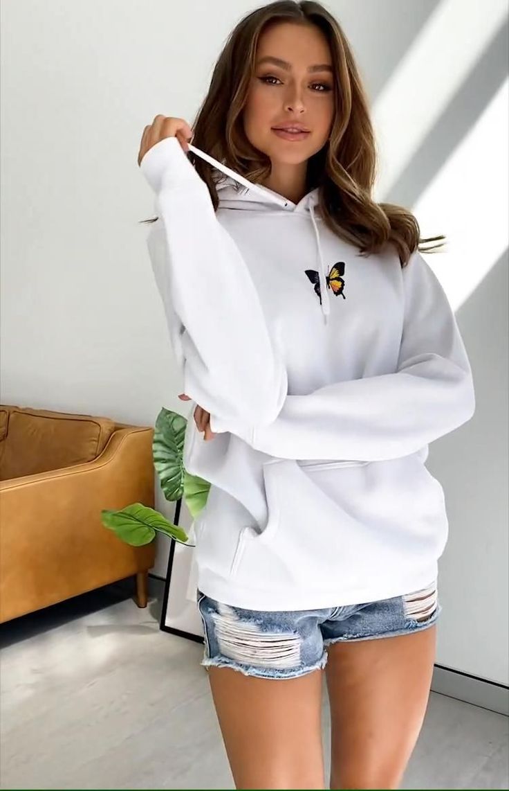 sexy White Hoodie