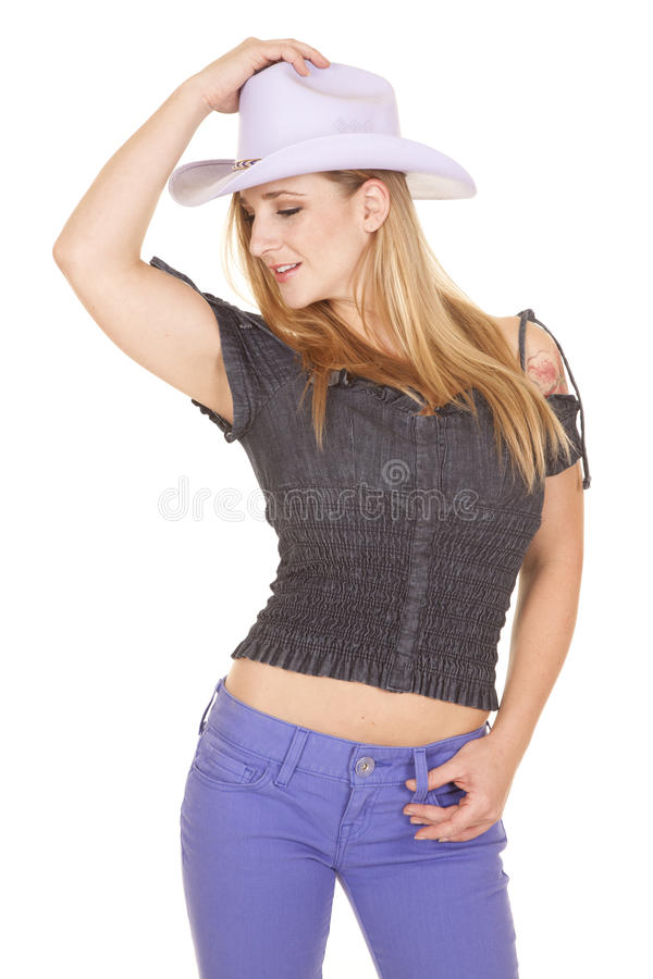 white Cowboy Hat sexy lady