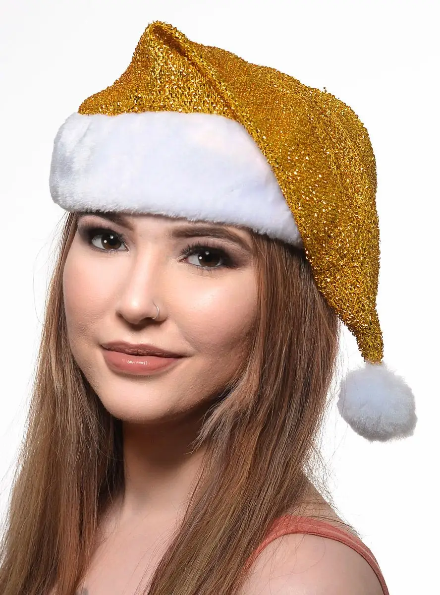 gold Santa Hat