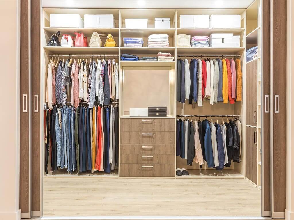closet full of sustainable fashion