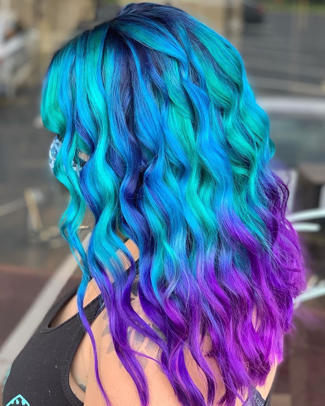 Purple Hair Dye: purple mermaid waves