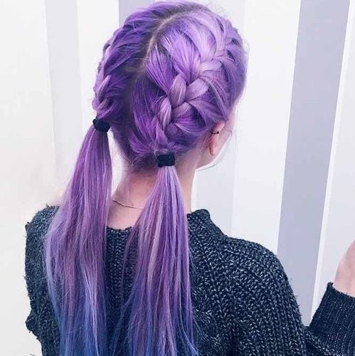 Purple Hair Dye: sexy braids