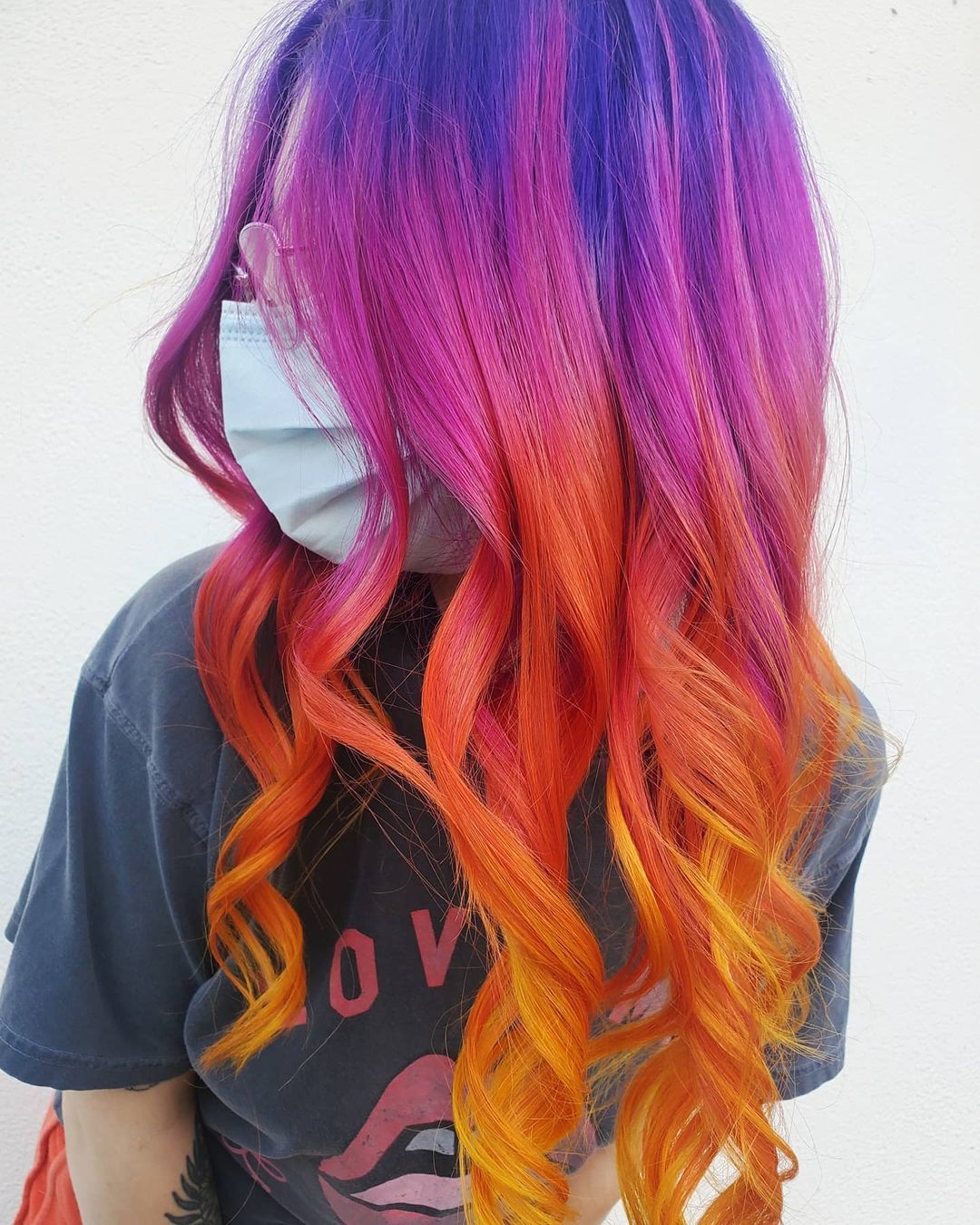 Sunset Ombire as Split Hair Dye