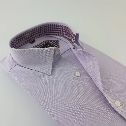 purple polo shirt