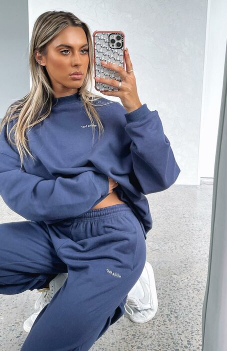 NAVY BLUE: Sweatwear Hoodies