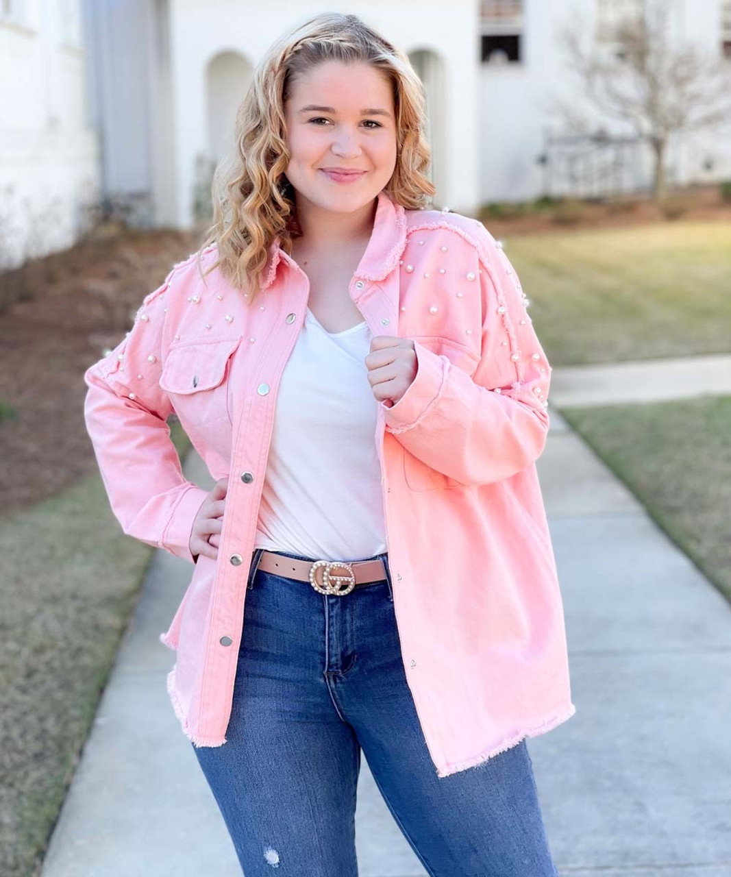pink shacket: smart, bold, stylish