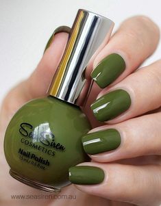 nail shades for fall green