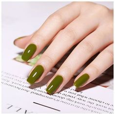 nail shades for fall olive green