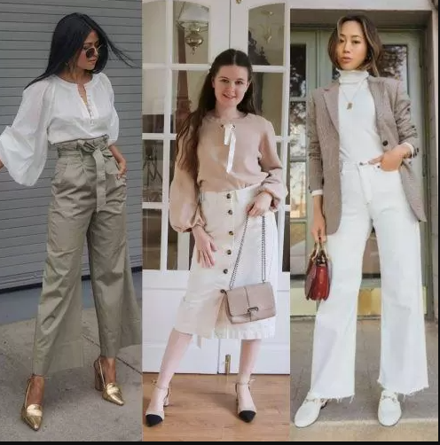Women’s Neutral Outfits with white