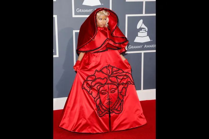 celebrity red carpet looks: Nicki Minaj's Red Riding Hood Moment (2012)