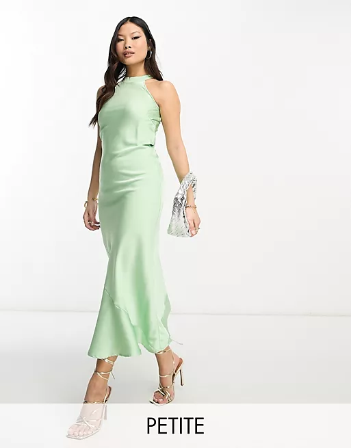 sexy Mint Green petite maxi dress