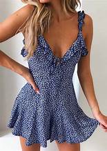 Swiss Dot V-Neck Mini Dress
