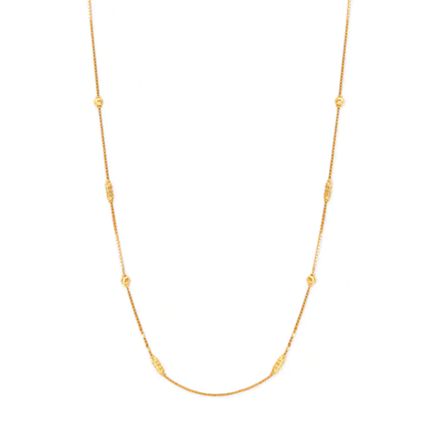 22kt Yellow Gold Carved Snazzy Chain with Magical Multi Designs
