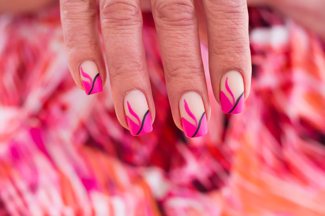 cutest designs for Hot Pink Nails