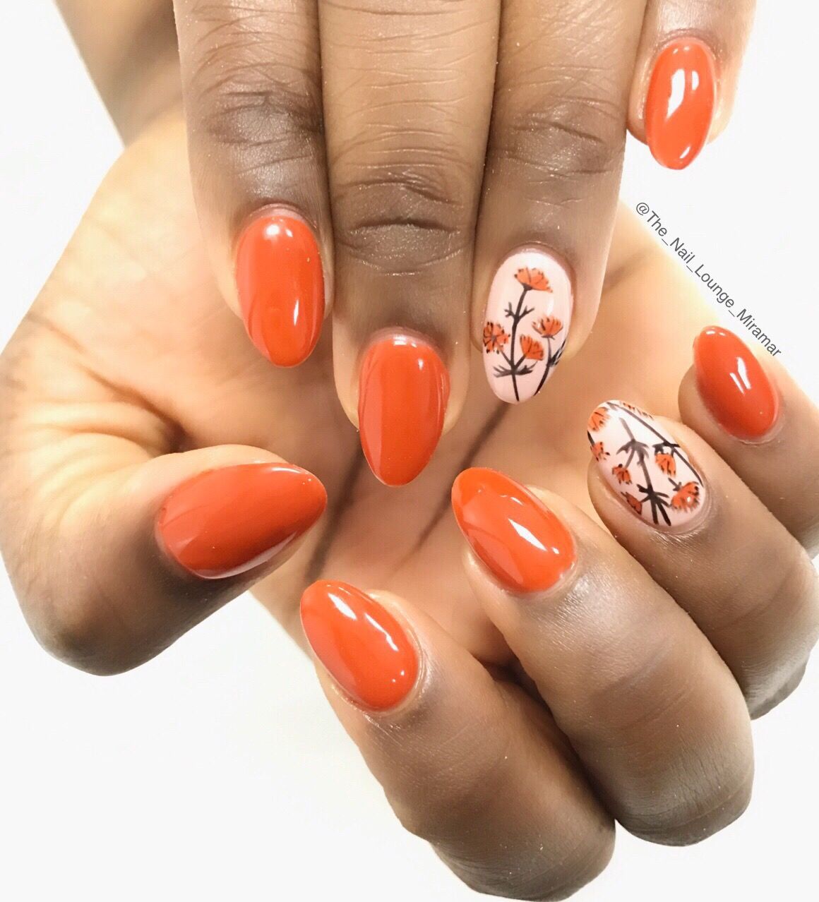 Fall Floral Nails: Autumn Nail Designs