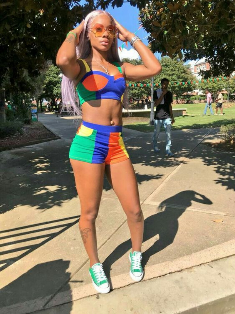 beach outfit ideas rainbow