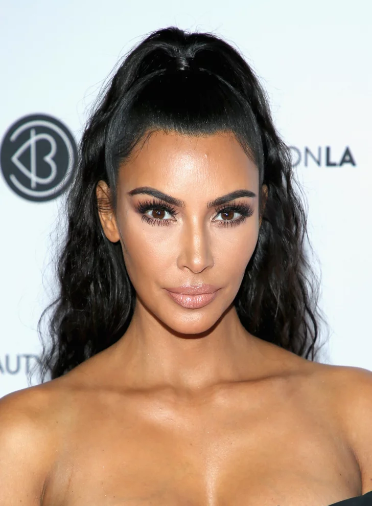High ponytail: Kim Kardashian
