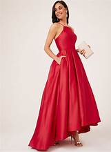Satin dresses woman wearing long satin dress
