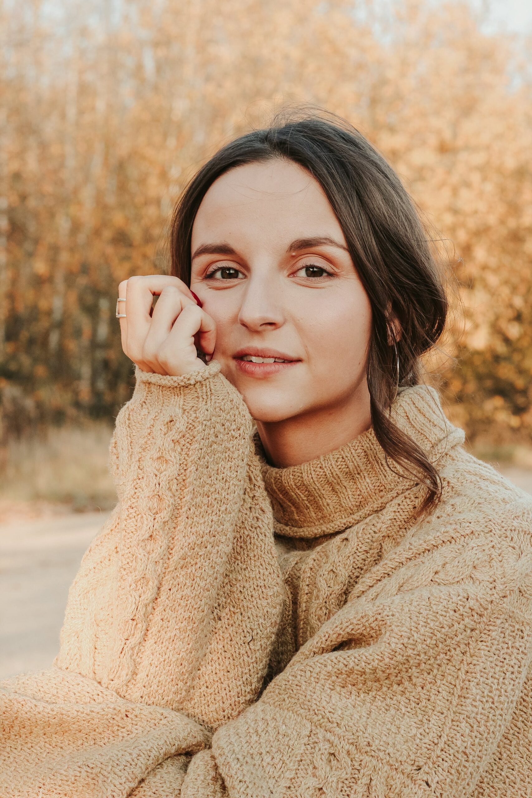 Girl wearing sweater