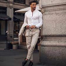 Man wearing nice white shirt