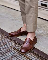 Man wearing loafers